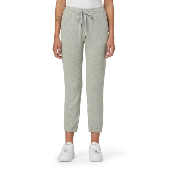 HUDSON JEANS Knit Trouser Jogger Pants Light Oatmeal Heather NWT Large - Picture 1 of 5